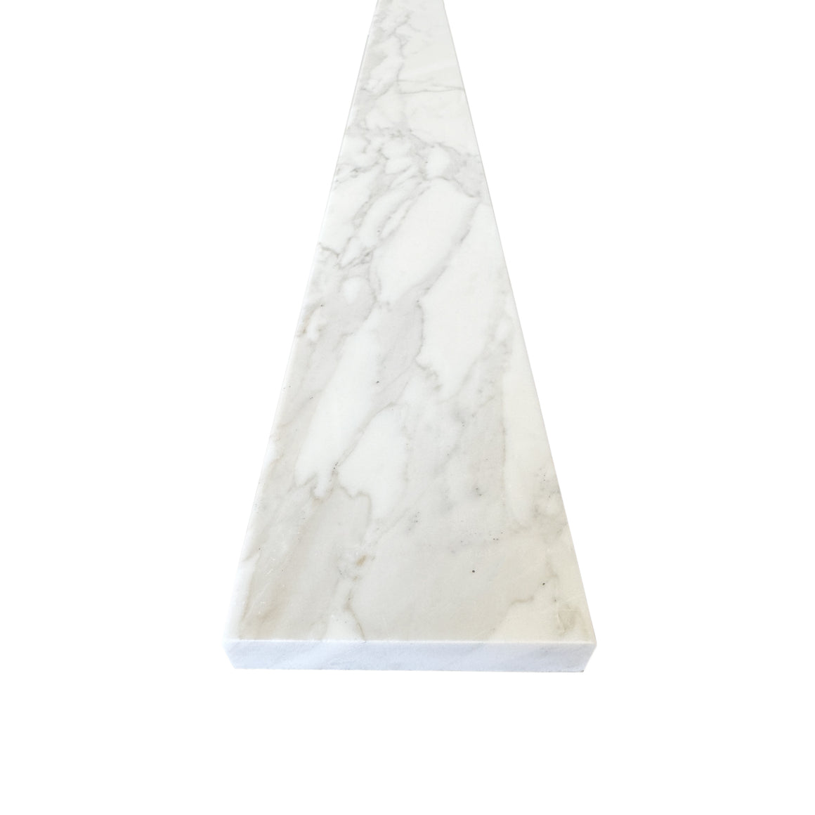 Custom Length Cut From 4x60 Calacatta Gold Marble Thresholds Door Saddles Window Sills Shower Curbs Standard Bevel Polished - Marble Barn