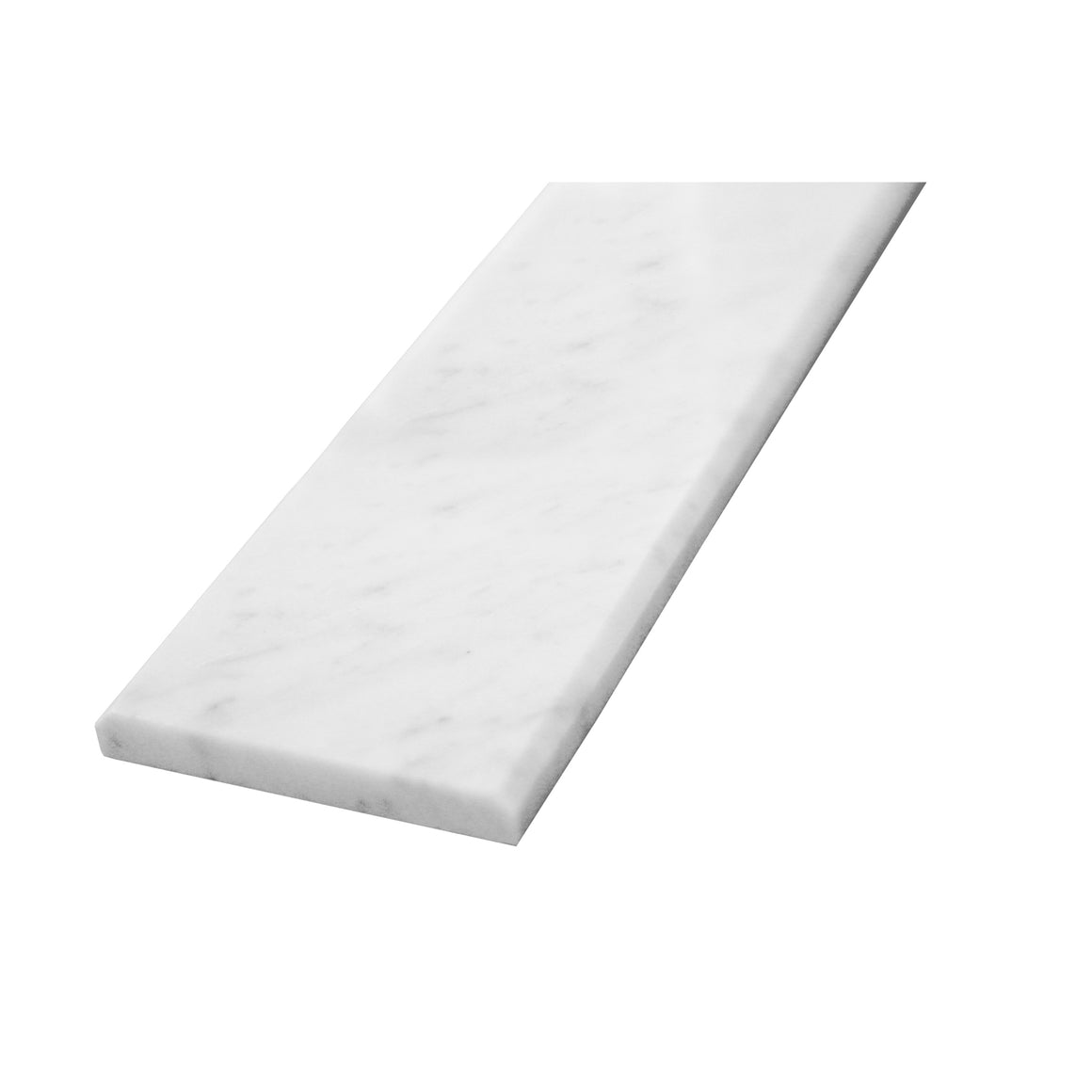 Custom Length Cut From 5x60 White Carrara Marble Thresholds Door Saddles Window Sills Shower Curbs Standard Bevel Polished - Marble Barn