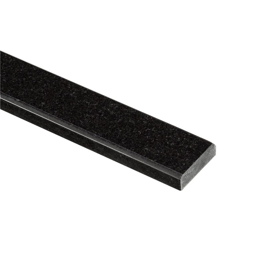 Custom Length 2x36 Black Granite Thresholds Saddles Window Sills Marble Engineered Stone Standard Bevel Polished - Marble Barn