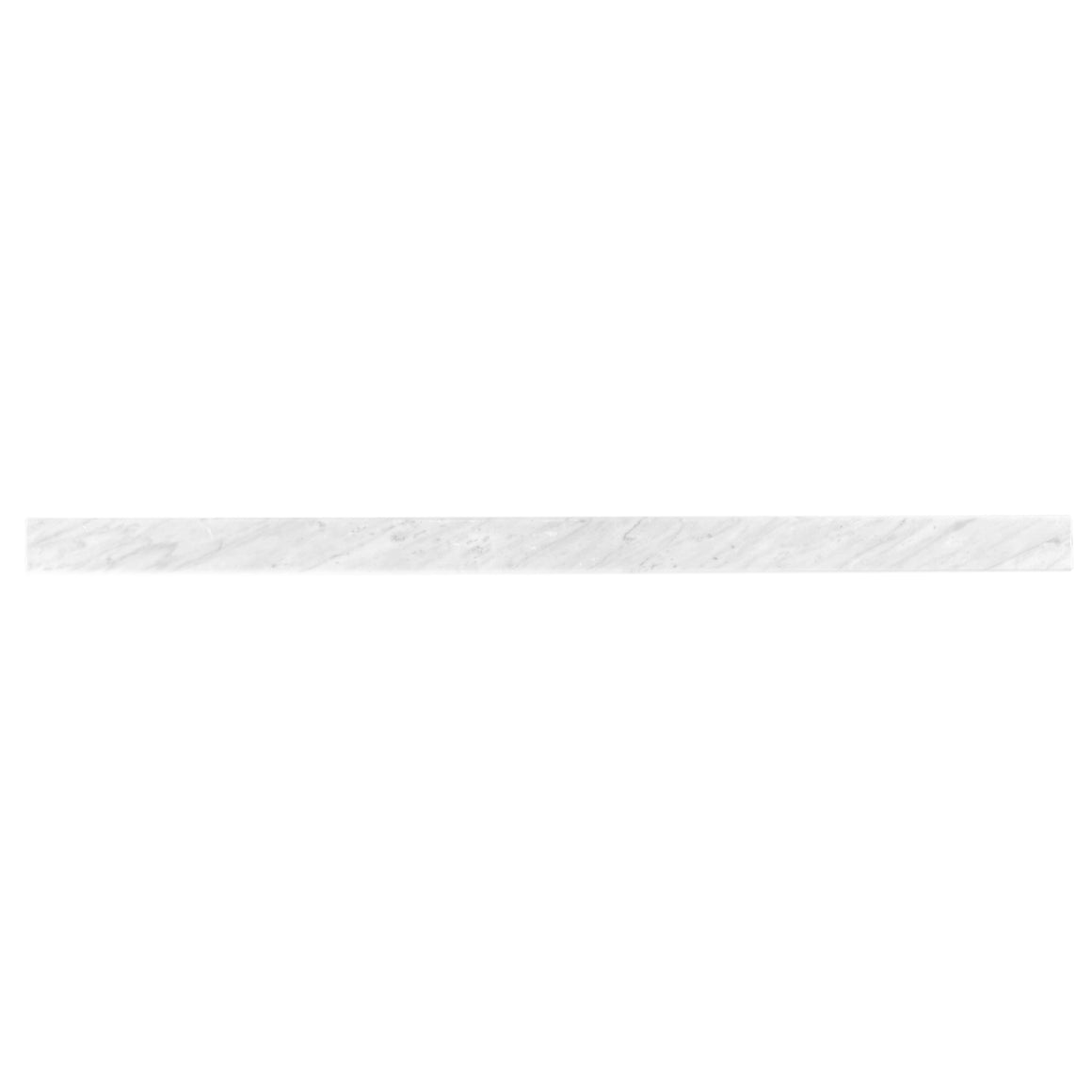 Custom Length 2x36 White Carrara Marble Thresholds Saddles Window Sills Marble Engineered Stone Standard Bevel Polished - Marble Barn